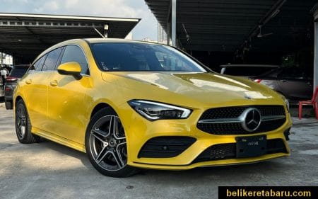 Contoh kereta recond Mercedes Benz CLA 250 warna kuning