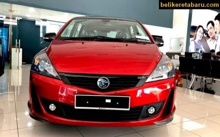 Beli Proton Exora Baru Secara Online Pandangan Hadapan Proton Exora Merah