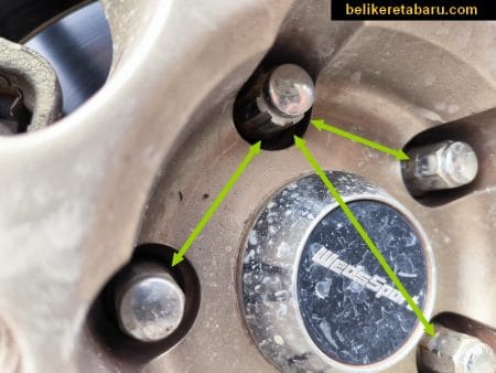 Skru lock nut pengunci tayar yang special berbeza