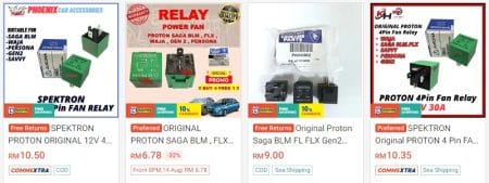 Suis relay switch kipas fan radiator untuk kereta Proton