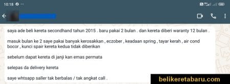 Beli kereta terpakai secondhand dan rosak macam macam