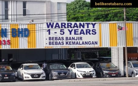 Iklan kedai used car yang jual kereta terpakai bebas banjir dan bebas kemalangan