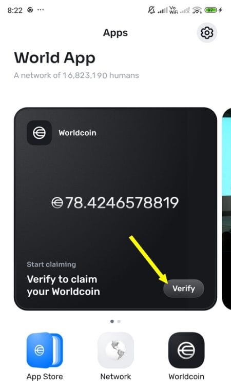 Cara verify dan claim Worldcoin WLD melalui aplikasi World App di MyEG