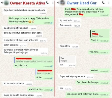 Jual kereta direct owner dan dapatkan loan bank guna kedai used car