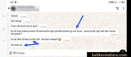 Beli kereta direct owner dari bukan warga tempatan iaitu non local bukan rakyat Malaysia