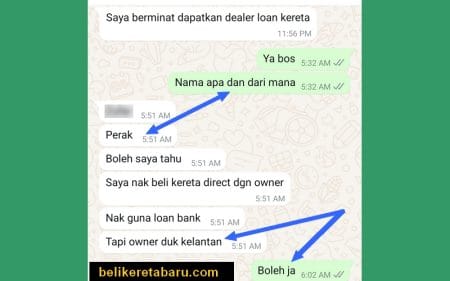 Beli kereta direct owner dari negeri lain