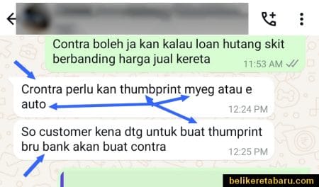 Boleh jual kereta belum habis bayar dengan cara buat contra loan di bank
