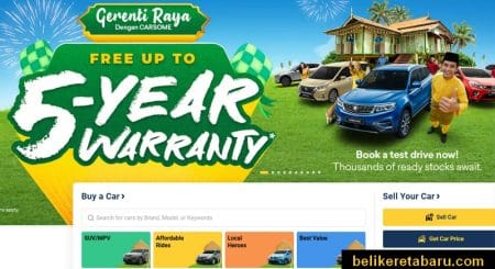 Promosi diskaun beli kereta terpakai raya di Carsome