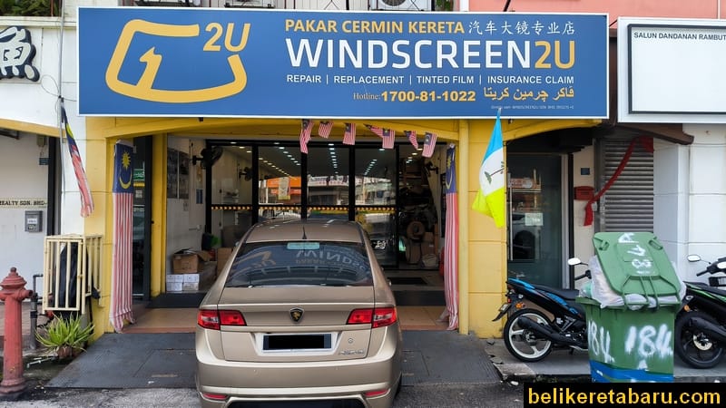 Baiki, tukar dan claim insurans cermin kereta akibat retak pecah di WindScreen2U