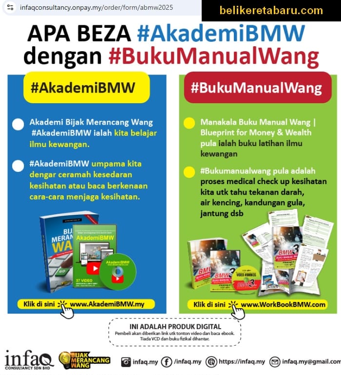 Contoh sebenar jual produk fizikal dan digital melalui page jualan di OnPay