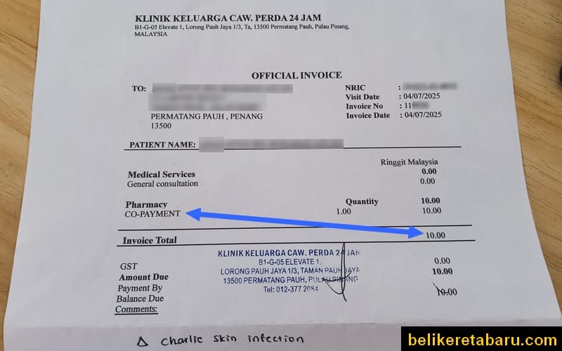 Bayaran caj outpatient klinik swasta guna We Kongsi TPA eMAS cuma RM10 sahaja