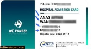 Langgan pakej perubatan WE KONGSI untuk anak dan isteri