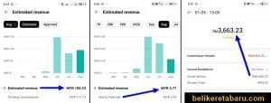 Income dari kempen YouTube affiliate Shopee Shopping untuk bulan ogos 2025