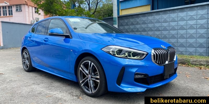 Kereta import terpakai recond BMW 118i M Sport warna biru