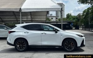 Kereta import terpakai recond Lexus NX350 F Sport warna putih (3)