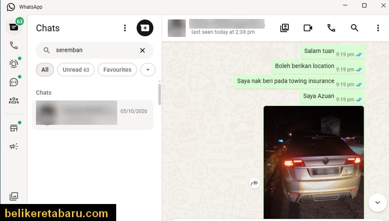 Minta alamat dan lokasi bengkel kereta